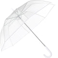 Solvya Clear Bubble Umbrella Transparent Round Umbrella Auto Open Large Stick Umbrellas with J-Handle for Wedding, Daily Use and Outdoor Events